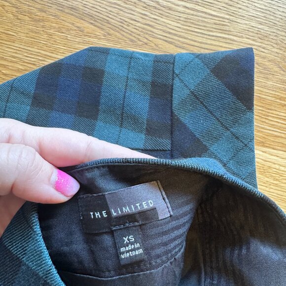 The Limited Plaid Mini Skirt Blue Green School Girl Size XS - Picture 4 of 9